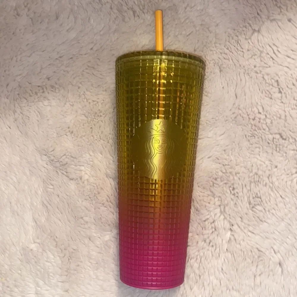 Starbucks Cold Cup Tumbler Venti 24 oz Summer 2022 (Lemon Pink Gradient)